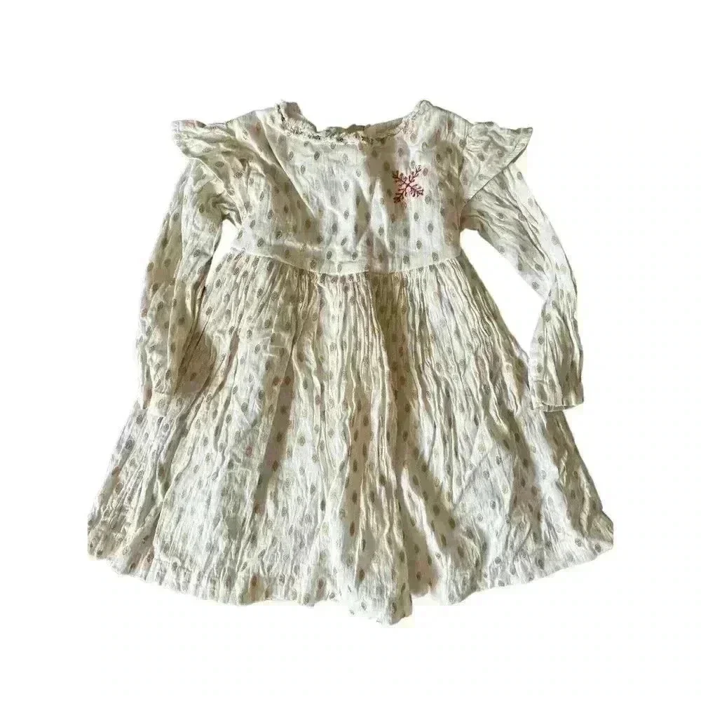 Girls Almirah Ivory with Gold Dot Embellishments 18-24 months